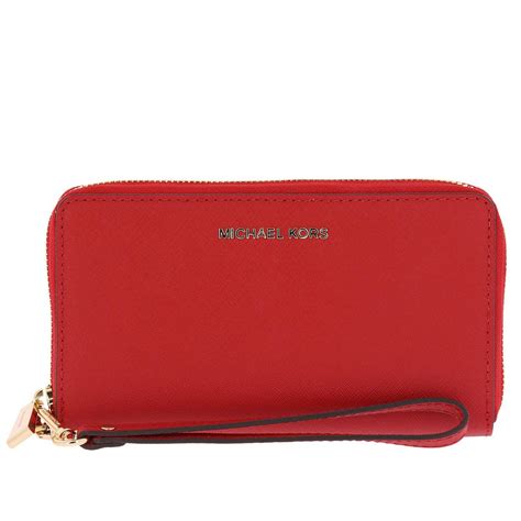 michael kors red wallet|vanilla michael kors wallet.